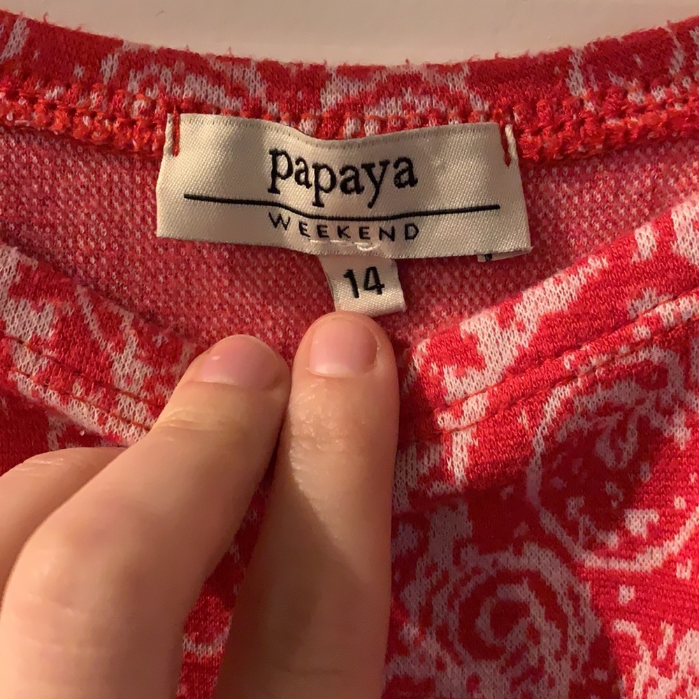 Red patterned dress - Picture 2 of 3